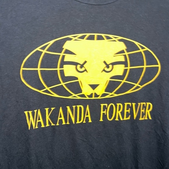Marvel Black Panther Shirt Black Short Sleeve T-shirt Wu Tang Clan Comics Large - Picture 7 of 8